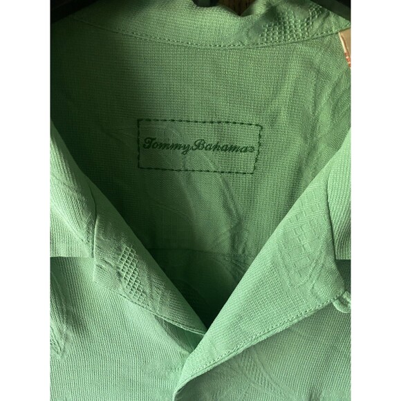 Tommy Bahama Light Green Tropical Floral 100% Silk Button Down Mens Size XL - Picture 2 of 7